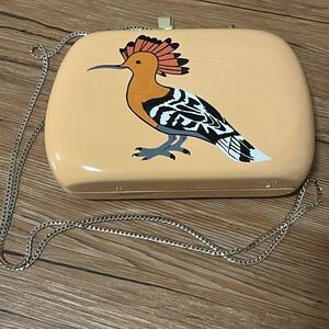 Serpui wooden clutch or chain bag - butter yellow